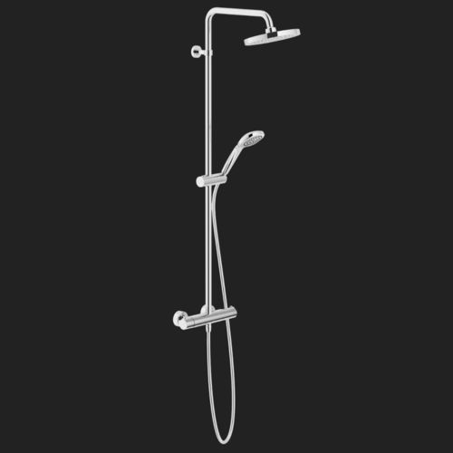 壁取り付け式シャワーセット - SKY: SY97030/30CR - Nobili Rubinetterie - 現代風 / ハンドシャワー付き / サーモスタット