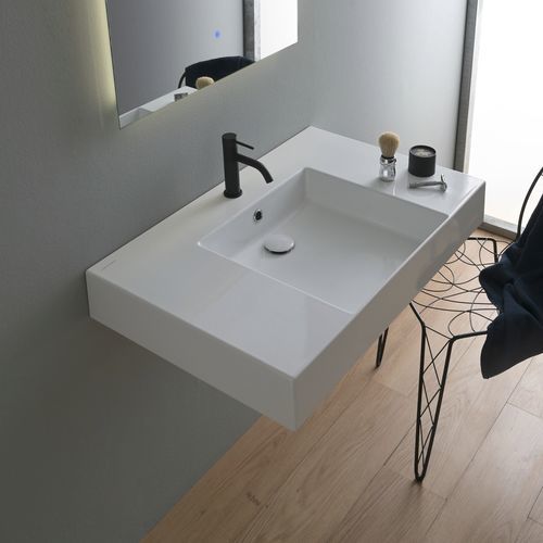 壁掛け式洗面器 - TEOREMA 2.0 PLUS - Scarabeo Ceramiche - 移動困難者用 / 家庭用 / 不特定