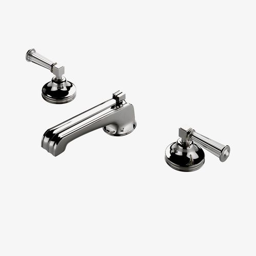 洗面器用ダブルハンドル混合水栓 - BDLS03 - Waterworks - カウンタートップ / クロムメッキ金属 / 真ちゅう製