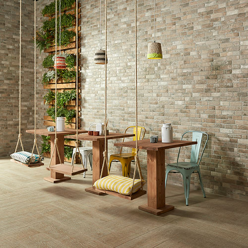 陶磁器タイル - BRICK - KERABEN - エンボス加工 / 屋内用 / 壁面