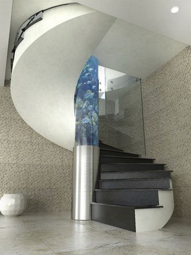 スパイラル階段 - Siller Stairs - 木製ステップ / コンクリート製 / ガラス製