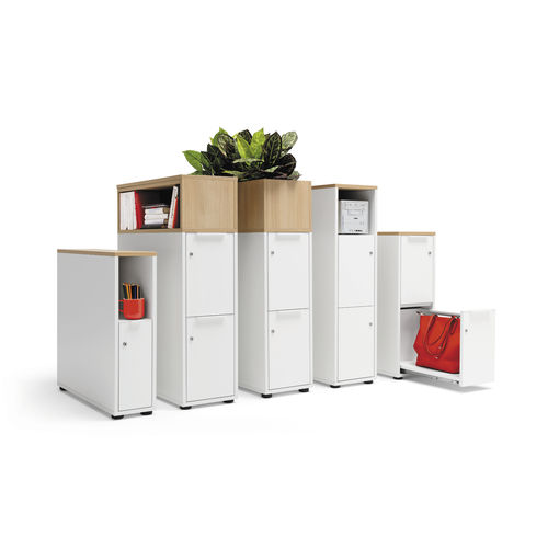 木製オフィスユニット - WINEA SLIM - WINI Büromöbel Georg Schmidt GmbH & Co. KG - メラミン / 2段引き出し / 開き戸付き