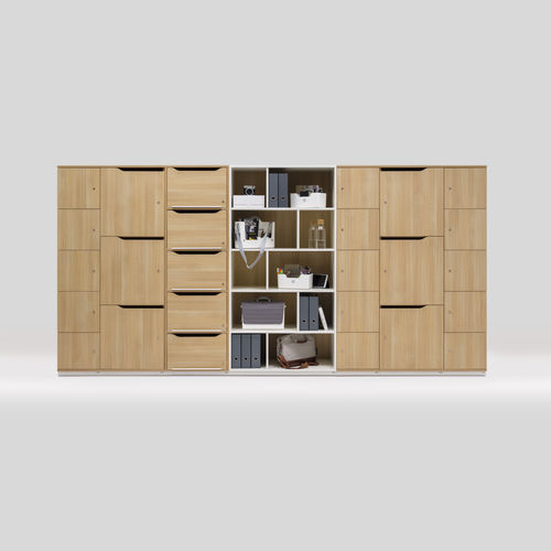 ハイオフィス戸棚 - WINEA MAXX - WINI Büromöbel Georg Schmidt GmbH & Co. KG - 突板 / 開き戸付き / 引き出し