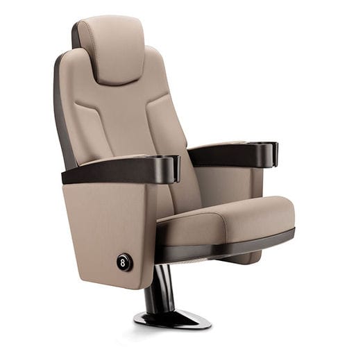 金属製映画館用アームチェア - MEGASEAT 9043 - Figueras International Seating - ポリウレタン フォーム製 / 劇場 / 茶色