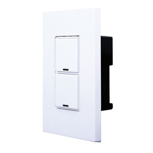 プッシュ式ボタン調光スイッチ - GREENMAX® RDGSW-2 - LEVITON Lighting - 埋め込み式 / ダブル / プラスチック製