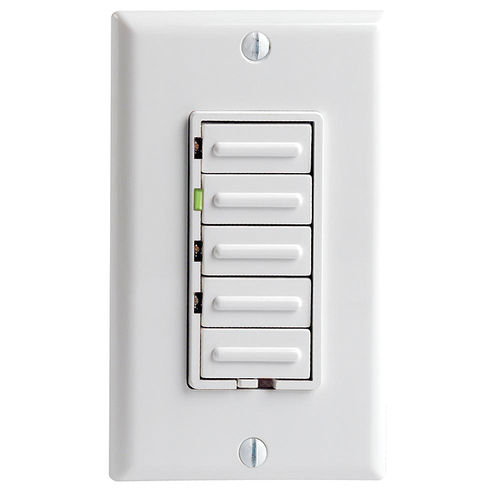 プッシュ式ボタン調光スイッチ - 6161-W - LEVITON Lighting - 埋め込み式 / プラスチック製 / 現代風