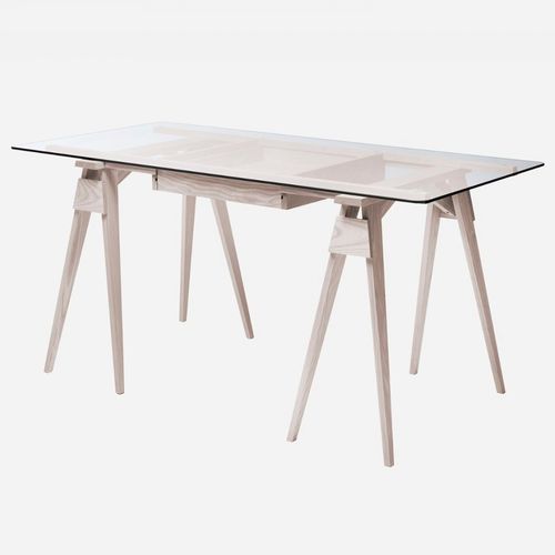 北欧デザインデスク - ARCO - DESIGN HOUSE STOCKHOLM - 無垢材 / ガラス製 / オフィス用