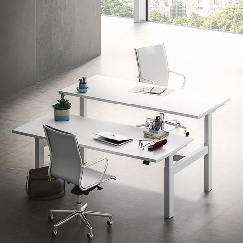 現代風ワークテーブル - SISTEMA28 LIFT-UP - Fantoni - MDF / 長方形 / オフィス用