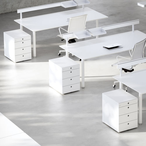 木製オフィスユニット - MÈTA - Fantoni - 4段引き出し
