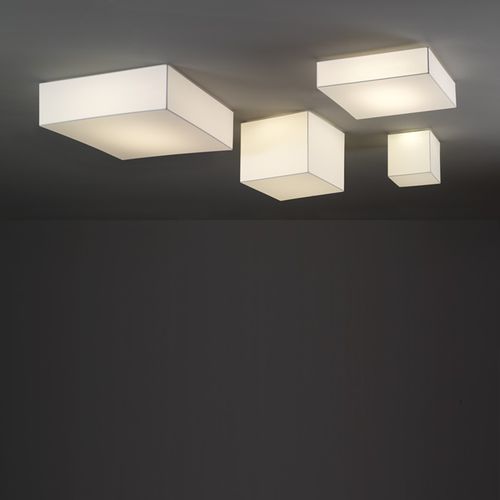 現代風シーリングライト - BLOCK - Ole! Lighting - 正方形 / 金属製 / キャンバス生地