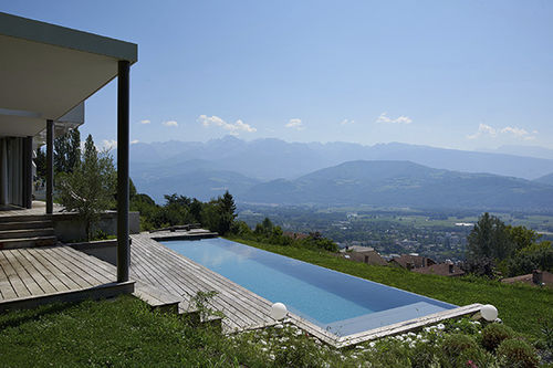 オーバーフロー式プール - AUVERGNE RHONE ALPES - PISCINES CARRE BLEU - 規定航路 / 屋外用 / 地下