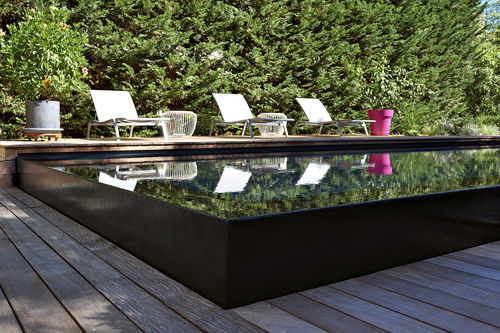屋外用プール - PORTELLI TOULOUSE - PISCINES CARRE BLEU - 半埋め型 / コンクリート製 / ミラー