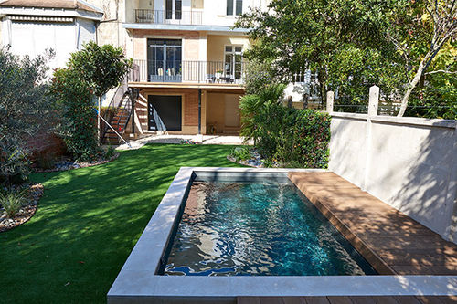 オーダーメイドプール - PETITE JARDIN PETITE PISCINE BORDEAUX - PISCINES CARRE BLEU - 屋外用 / 半埋め型 / 木製