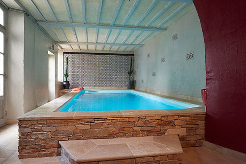 屋内用プール - PISCINE INTERIEURE LE MANS - PISCINES CARRE BLEU - 地上 / コンクリート製 / 石製