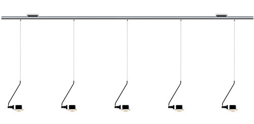 ペンダントランプ - SENTO: SISTEMA SOFFITTO CINQUE - Occhio - ガラス製 / 金属製 / 現代風