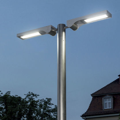 照明用ポール - CYLINDRICAL  - LECCOR Leuchten GmbH - ステンレス網製 / ガラス製