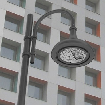 都会風街灯 - GOBLET - AEC Illuminazione - 現代風 / 鋳造アルミニウム製 / 強化ガラス製拡散器