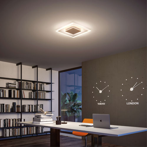 ミニマリストデザインシーリングライト - ARUBA_S - LINEA LIGHT GROUP - 正方形 / ガラス製 / 鉄製