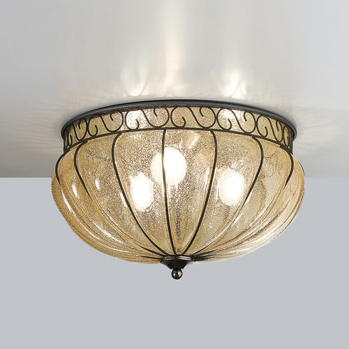 伝統的シーリングライト - MARGHERITA - Siru Lighting - 円形 / 彫刻 / 吹きガラス製