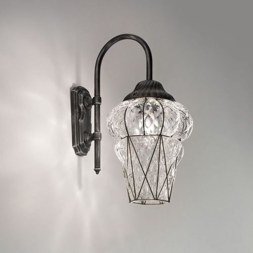 伝統的壁掛け照明 - PIAZZA - Siru Lighting - 屋外用 / 金属製 / 吹きガラス製