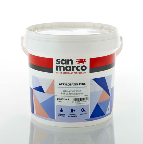 仕上げ用塗料 - ACRYLOSATIN PLUS - San Marco - 屋内 / 壁用 / 天井用