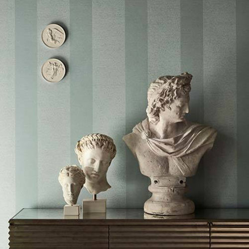 現代風壁紙 - ORMONDE STRIPE - Zoffany - 縞模様 / ファブリック調 / グレー