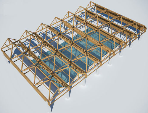 集成材木製骨組み - SPACEWOOD - WOOD SYSTEM INTERNATIONAL SRL - 公共プール用