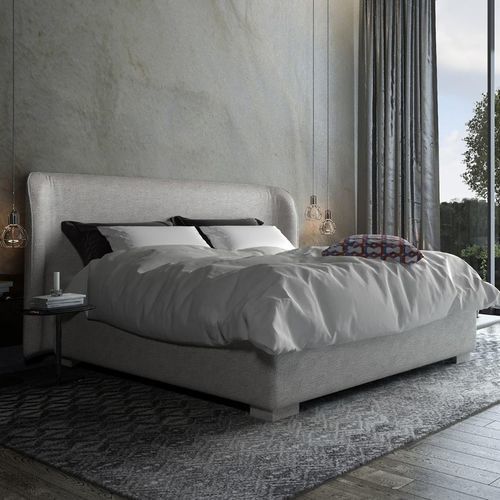 ダブルベッド - Victoria - Milano Bedding - 現代風 / 布張り / ヘッドボード付き