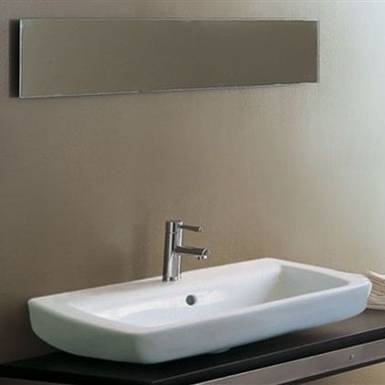 壁かけ式バスルーム用鏡 - SP30x100 - GSG Ceramic Design - 現代風 / 長方形 / 銀色