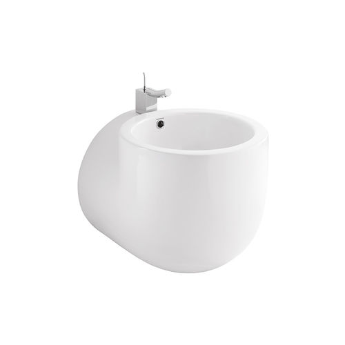壁掛け式洗面器 - WCA  - Sanindusa - セラミック製 / 円形 / 穴1つ