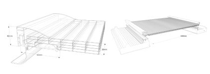 屋根用ポリカーボネート - THERMOLIGHT 1000 - Rodeca GmbH - アルミフレーム