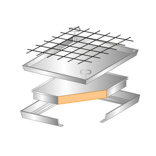 床用アクセスハッチ - BV-FL-THERMO - REMOVABLE COVERS - Gorter - 正方形 / 長方形 / 溶融亜鉛メッキ鋼製