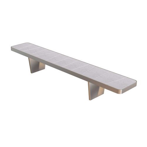 現代風ベンチ - DOLMEN/2 - ALTEK ITALIA DESIGN - スチール製 / 複合材 / 石製