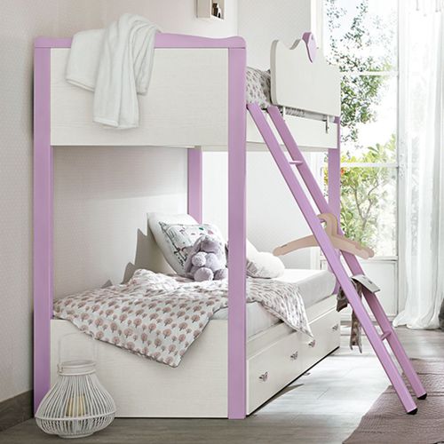 二段ベッド Arcadia Faby Ac214 Colombinicasa シングル 現代風 女の子用