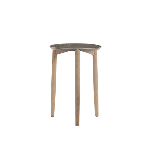 現代風サイドテーブル - WOOD U LIKE 3 G - I.T.F. DESIGN SRL - MDFラミネート材 / セラミック製 / オーク材製脚