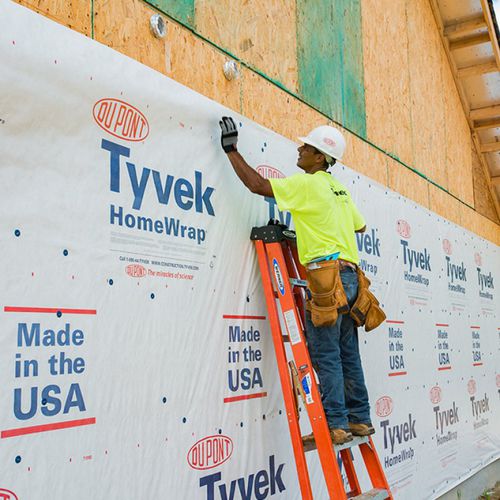 保護防水シート - TYVEK® HOMEWRAP® - Mitten Vinyl (Aust) Pty Ltd - エアバリア方式 / ファサード被覆材用 / ロール状