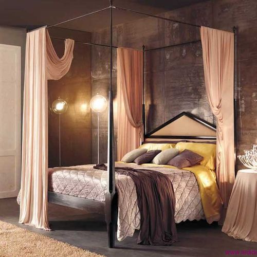 キャノピー付きベッド - ART 480 - Bertelè - ダブル / クラシック / ヘッドボード付き