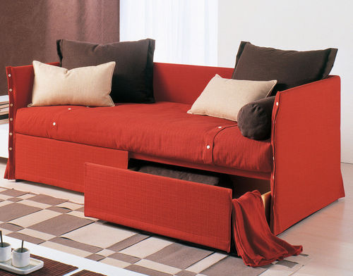 ソファーベッド - OTTOMANA - Pol 74 - 現代風 / ベロア / 取り外しができるカバー付き