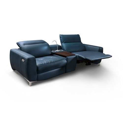 現代風ソファー - JAZZ BLU - SAN MARCO - 革製 / リクライニング式 / ヘッドレスト付き