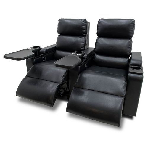 革製映画館用アームチェア - SPECTRUM ECLIPSE - Irwin Seating - 黒色 / ヘッドレスト付き / フットレスト付き