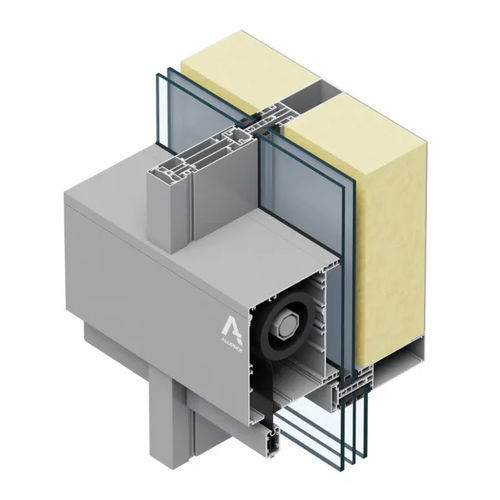 アルミニウムファサード - MB-SR50N ZS  - Aluprof S.A - ガラス製 / 日射遮蔽用 / 面格子