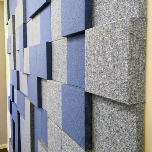 壁取り付け式吸音パネル - BLOCK - Ideatec Advanced Acoustic Solutions - 天井用 / 布製 / 四角形