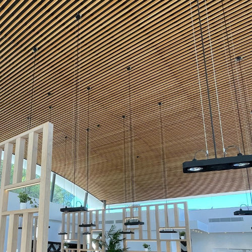 木製仮天井 - IDEALUX LT - Ideatec Advanced Acoustic Solutions - パネル / オフィス用 / 会議室用