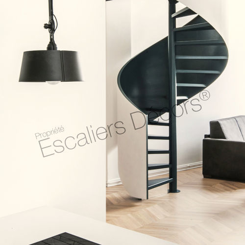 スパイラル階段 - ZAHA DH130 - ESCALIERS DECORS - 金属製ステップ / 漆塗りスチールフレーム / 家庭用