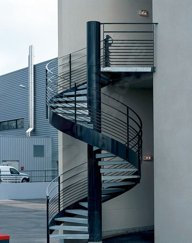 スパイラル非常階段 - LOFT IH21 SPIR'DÉCO® - ESCALIERS DECORS - 金属製ステップ / 金属フレーム / 産業用
