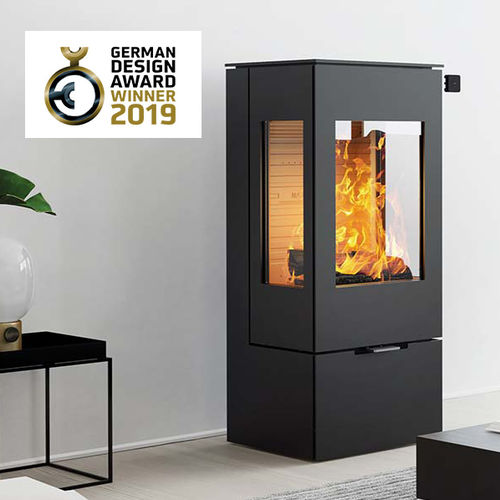 薪ストーブ - NEXO 100 - Attika Feuer AG - 5 kW...10 kW / 床置き / 3面タイプ