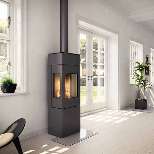 ガスストーブ - NEXO GAS - Attika Feuer AG - 5 kW...10 kW / 床置き / 3面タイプ