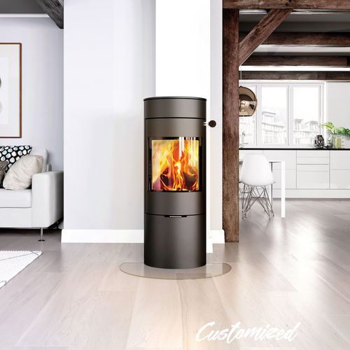 薪ストーブ - VIVA 120 L - Attika Feuer AG - 5 kW...10 kW / 床置き / 3面タイプ
