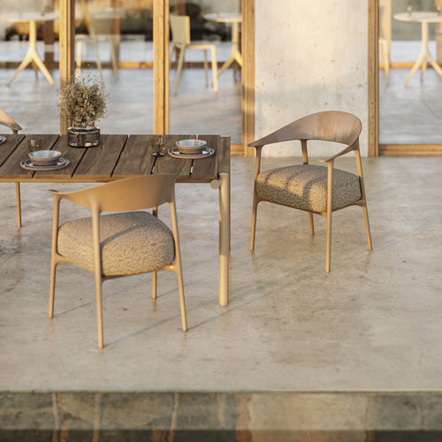 現代風アームチェア - Africa upholstered - VONDOM - 合成皮革 / 布製 / ポリプロピレン製