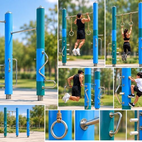 プレイグランド用プレイストラクチャー - CALISTHENICS MOWGLI - ESTEVA BARCELONA - 木製 / ステンレス製 / ポリエステル製